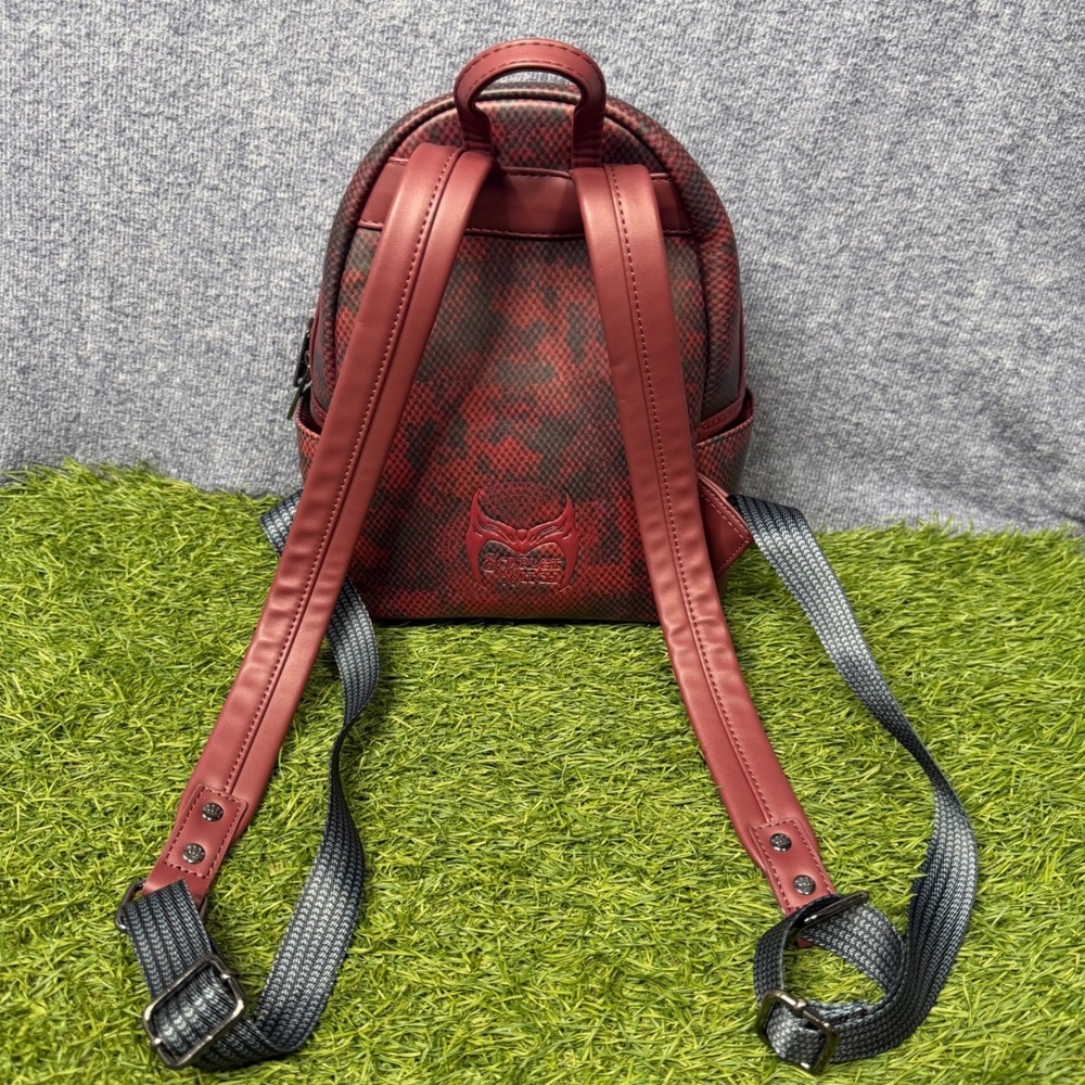 Loungefly Marvel Scarlet Witch Mini Backpack Burgundy Black Wanda Maximoff Bag - Picture 3 of 8